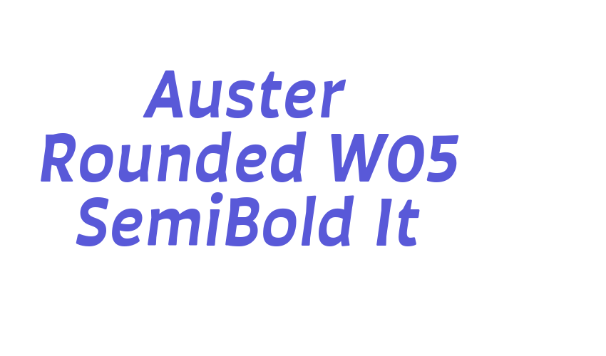 Auster Rounded W05 SemiBold It Font Download