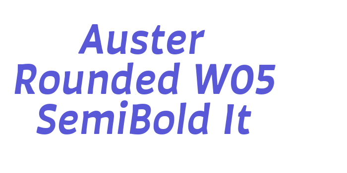 Auster Rounded W05 SemiBold It Font Download