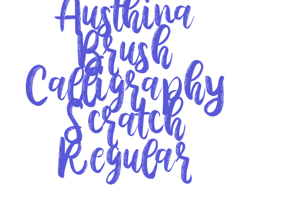 Austhina Brush Calligraphy Scratch Regular Font