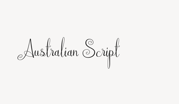 Australian Script Font