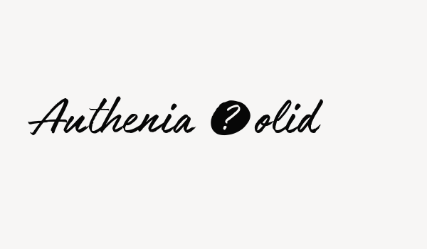 Authenia Solid Font