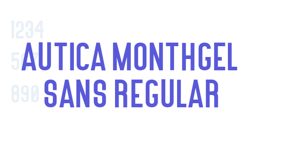 Autica Monthgel Sans Regular font free