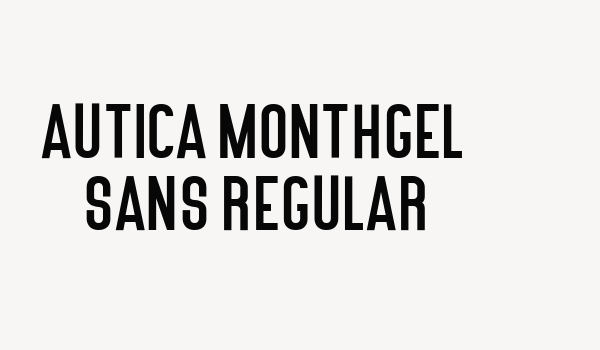 Autica Monthgel Sans Regular Font