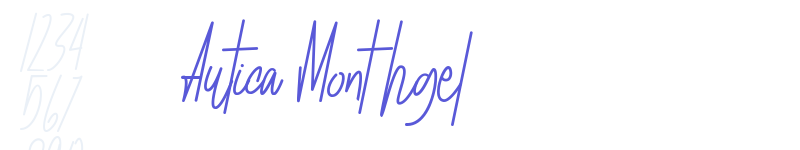 Autica Monthgel-related font