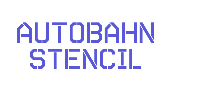 Autobahn Stencil Font