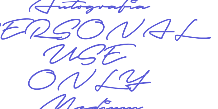 Autografia PERSONAL USE ONLY Medium Font Download