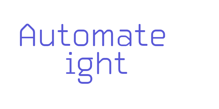 Automate Light Font