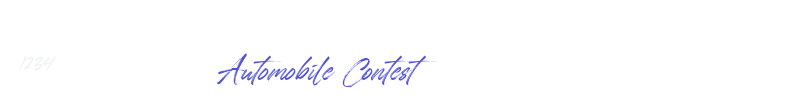 Automobile Contest-font