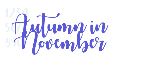 Autumn in November font free