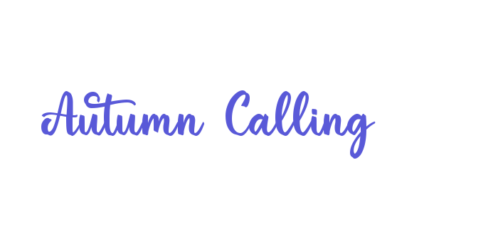 Autumn Calling Font Download