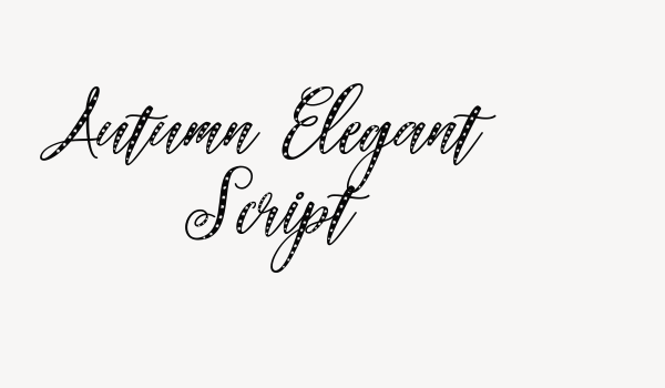 Autumn Elegant Script Font