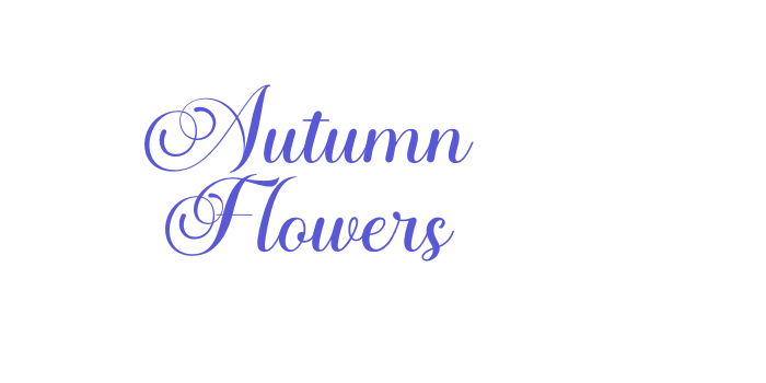 Autumn Flowers Font Download