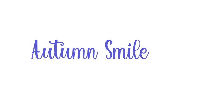 Autumn Smile Font Download