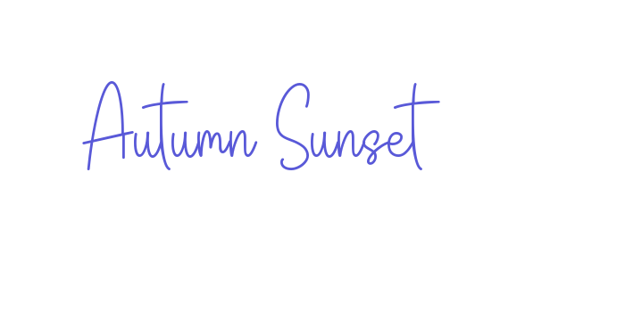 Autumn Sunset Font Download