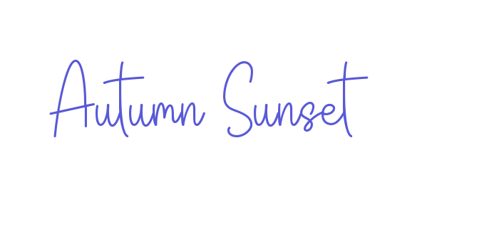 Autumn Sunset Font