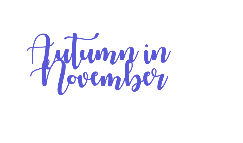 Autumn in November Font