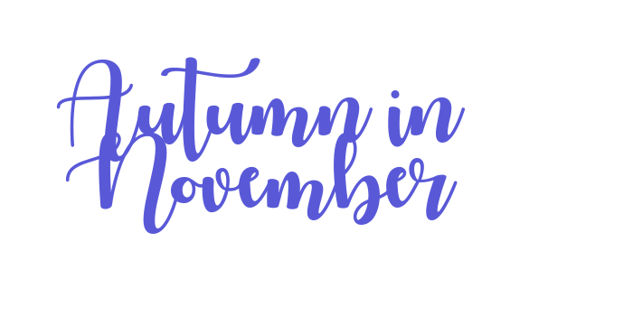 Autumn in November Font Download