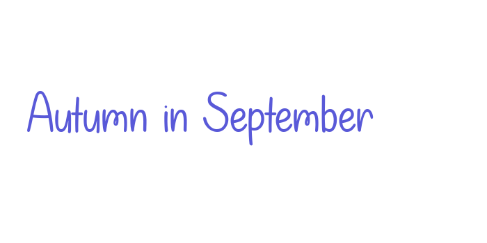 Autumn in September Font Download