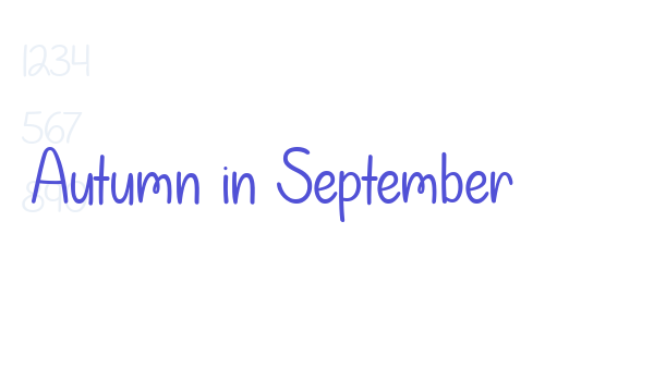 Autumn in September font download