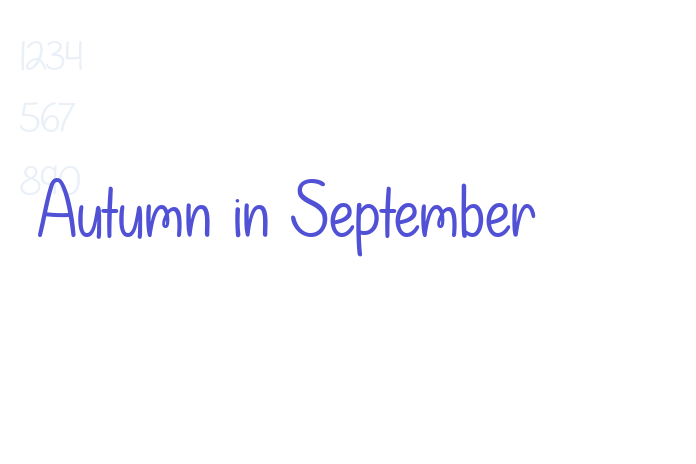 Autumn in September font download