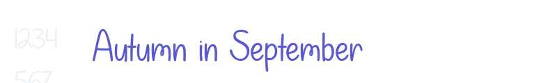 Autumn in September font download