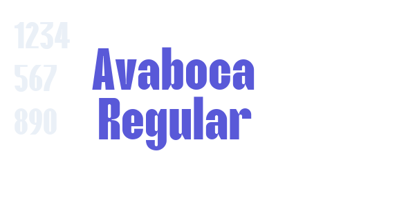 Avaboca Regular font free