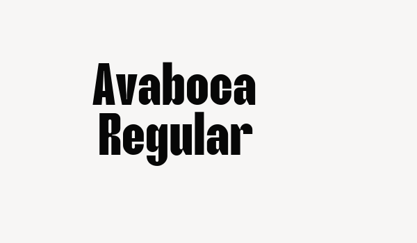 Avaboca Regular Font