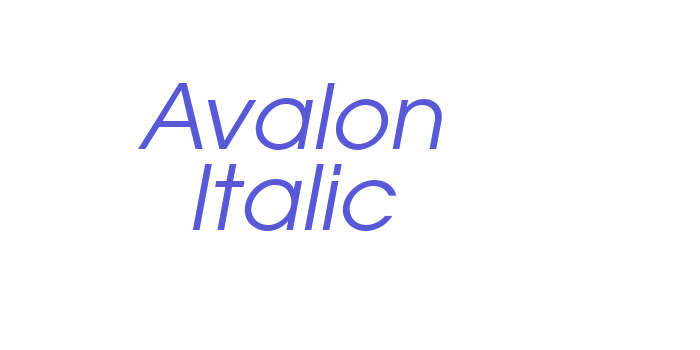 Avalon Italic Font Download