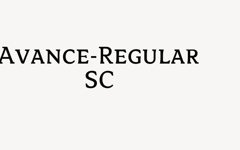 Avance-Regular SC Font