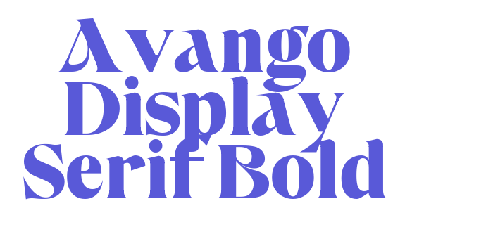 Avango Display Serif Bold Font