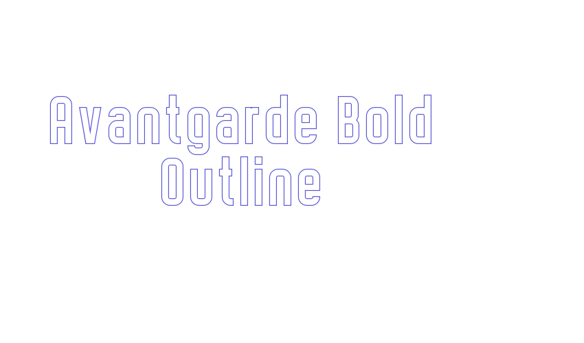 Avantgarde Bold Outline Font Download