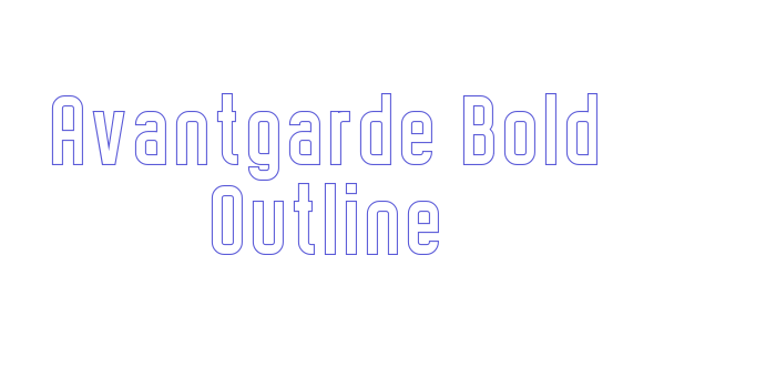 Avantgarde Bold Outline Font Download