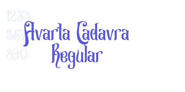 Avarta Cadavra Regular font free