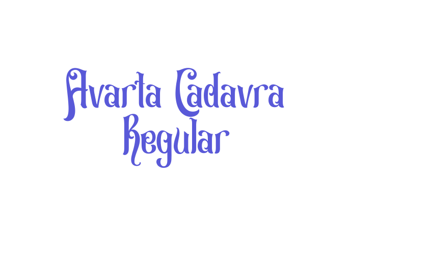 Avarta Cadavra Regular Font