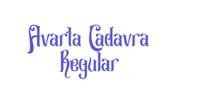 Avarta Cadavra Regular Font Download