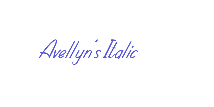 Avellyn’s Italic Font Download