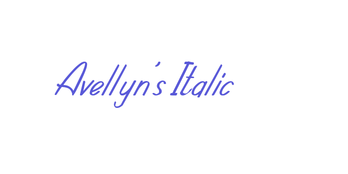 Avellyn’s Italic Font