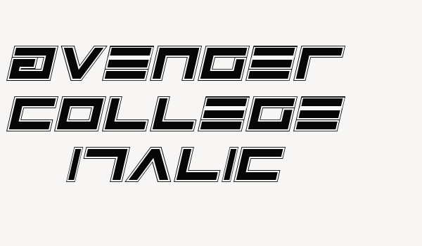 Avenger College Italic Font