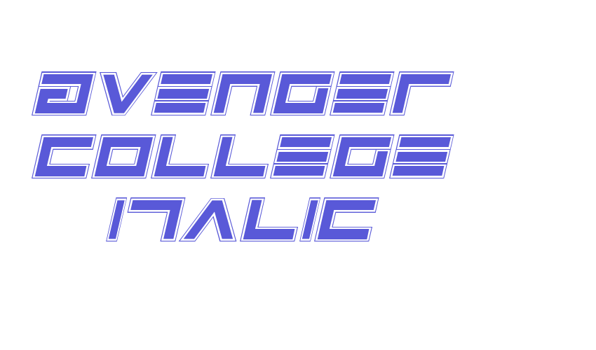 Avenger College Italic Font Download