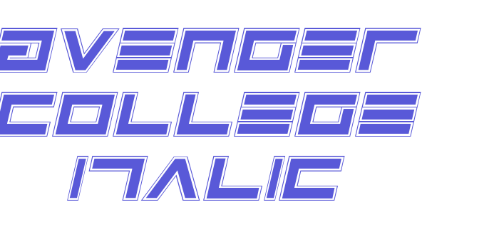 Avenger College Italic Font