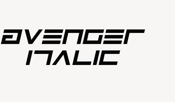 Avenger Italic Font