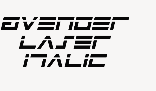 Avenger Laser Italic Font