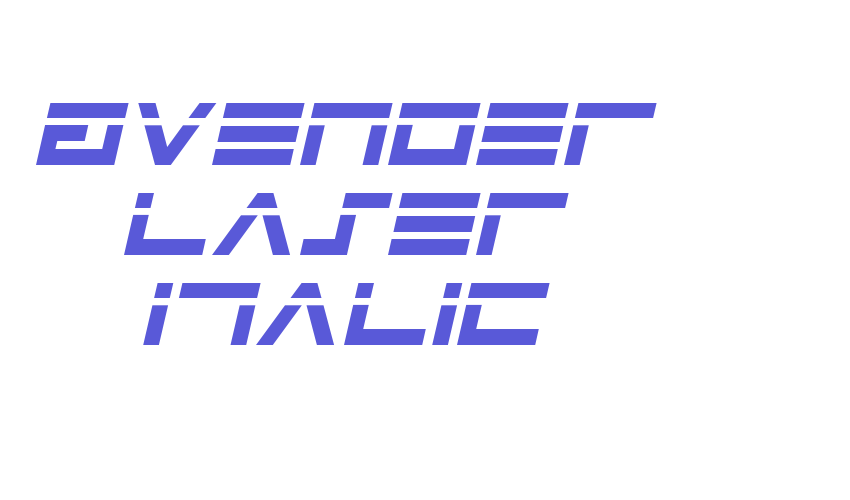 Avenger Laser Italic Font Download