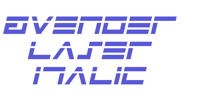 Avenger Laser Italic Font Download