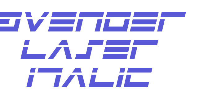 Avenger Laser Italic Font