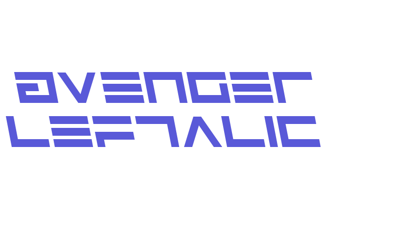 Avenger Leftalic Font Download