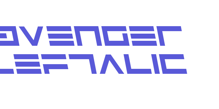 Avenger Leftalic Font