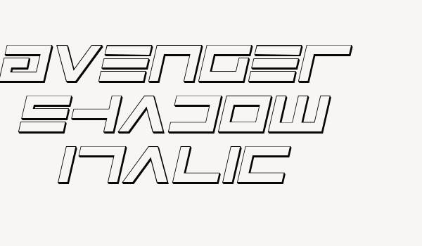 Avenger Shadow Italic Font