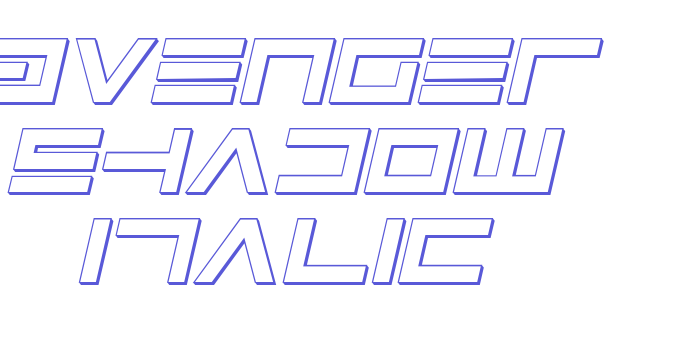 Avenger Shadow Italic Font