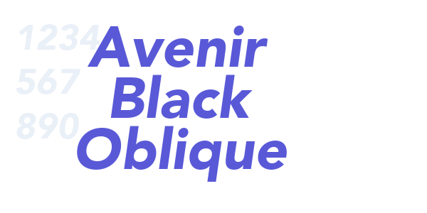 Avenir Black Oblique font free